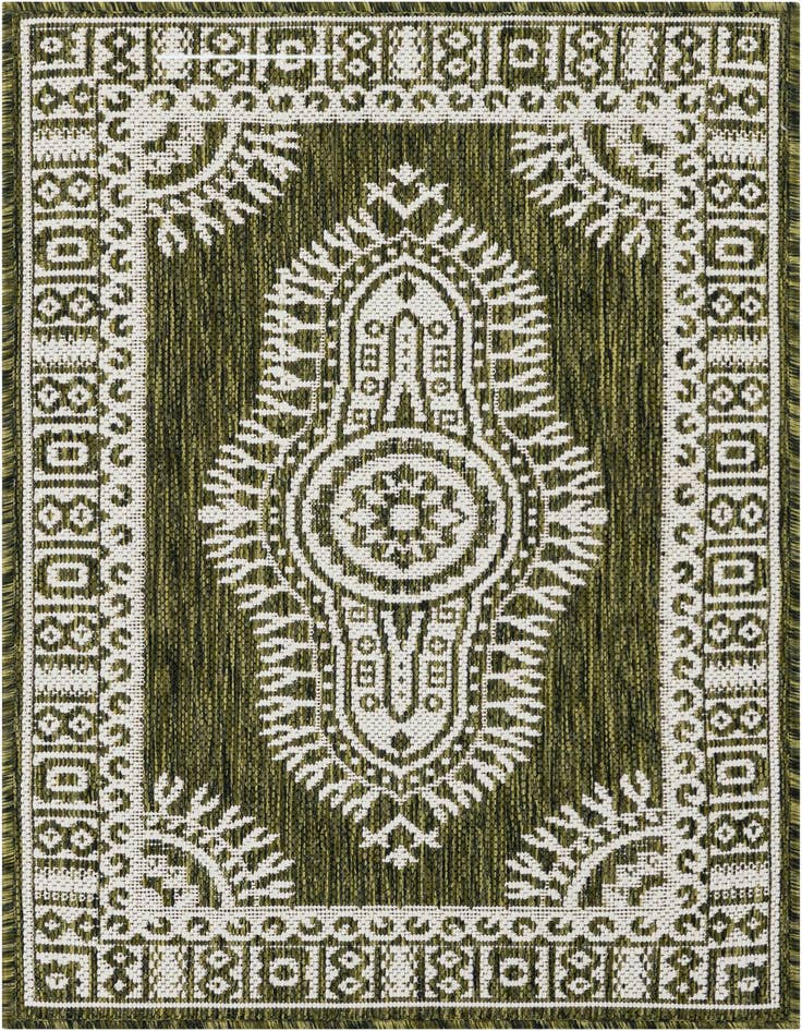 Detail image of 2' x 3' Easy-Clean Traditional Indoor / Outdoor Rug