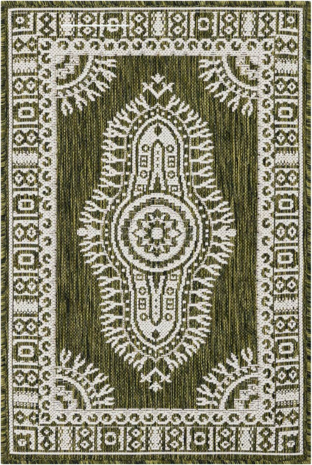 Detail image of 2' x 3' Easy-Clean Traditional Indoor / Outdoor Rug