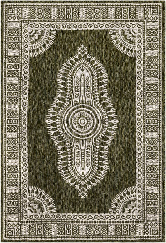Detail image of 4' x 6' Easy-Clean Traditional Indoor / Outdoor Rug