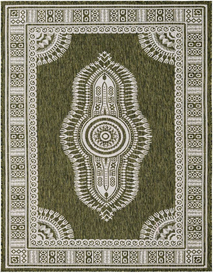 Detail image of 5' 3 x 8' Easy-Clean Traditional Indoor / Outdoor Rug