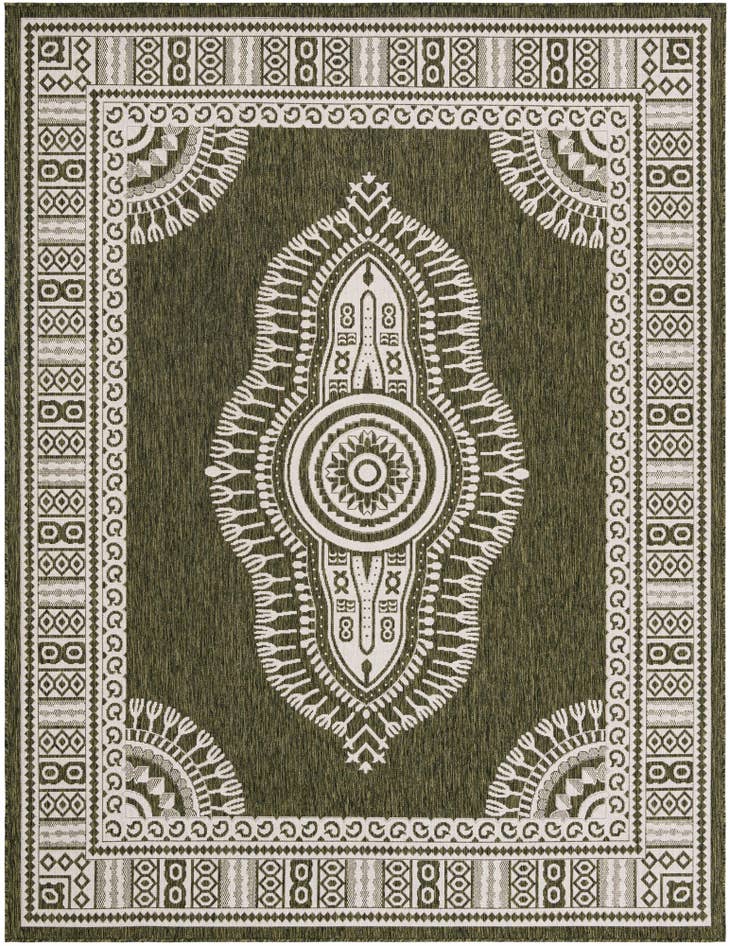 Detail image of 7' 10 x 10' Easy-Clean Traditional Indoor / Outdoor Rug