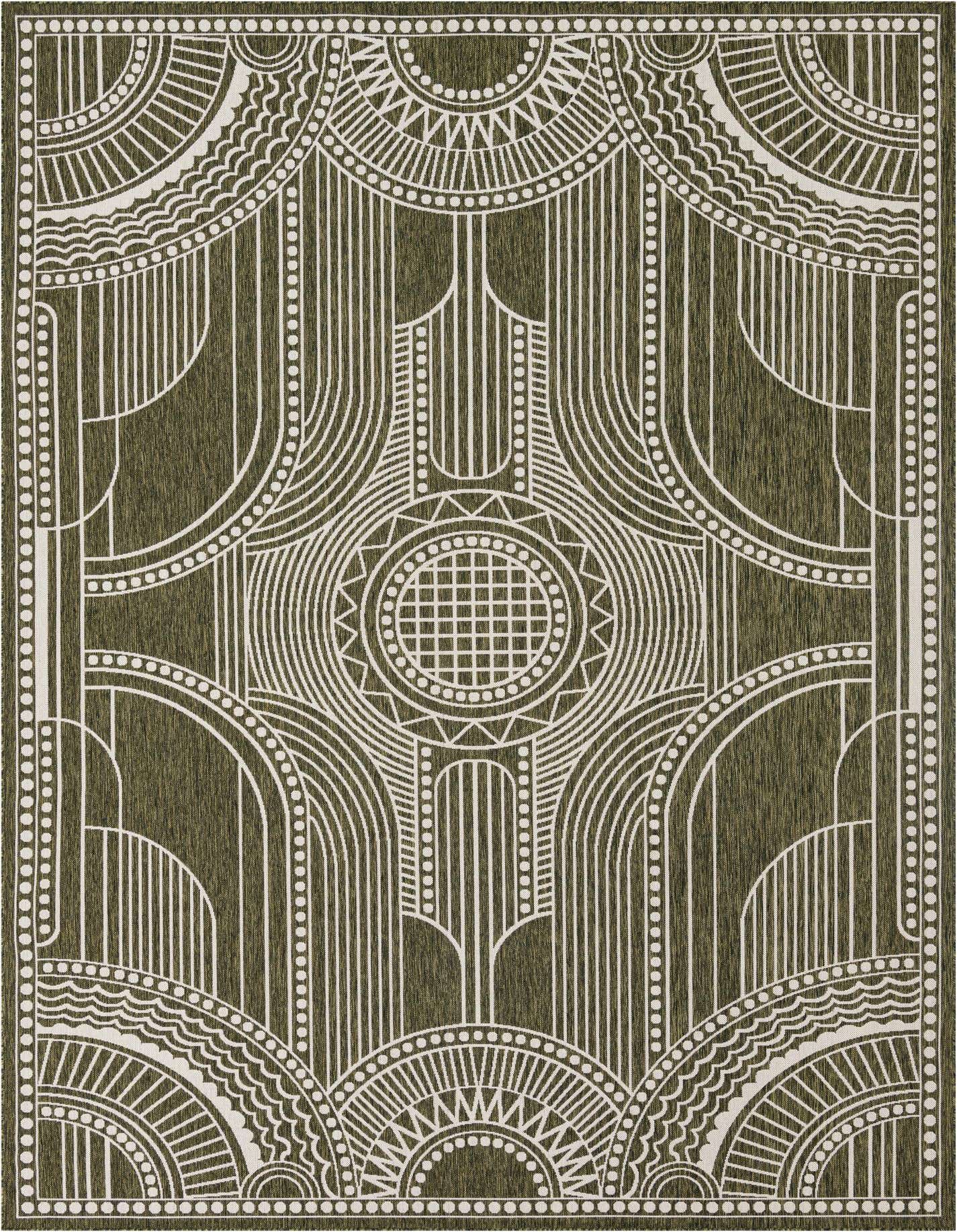 10' x 14' Easy-Clean Traditional Indoor / Outdoor Rug