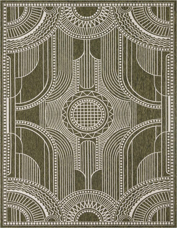Detail image of 10' x 14' Easy-Clean Traditional Indoor / Outdoor Rug