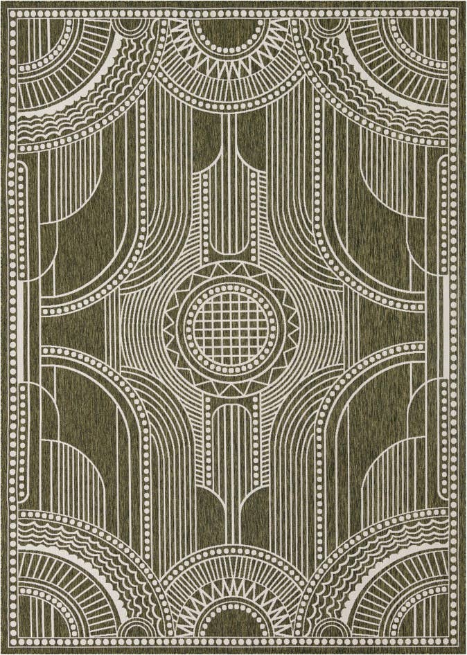 Detail image of 10' x 14' Easy-Clean Traditional Indoor / Outdoor Rug