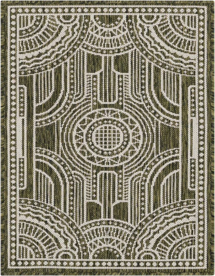 Detail image of 2' x 3' Easy-Clean Traditional Indoor / Outdoor Rug