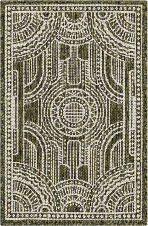 Detail image of 2' x 3' Easy-Clean Traditional Indoor / Outdoor Rug