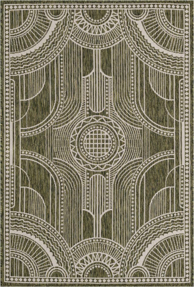 Detail image of 4' x 6' Easy-Clean Traditional Indoor / Outdoor Rug