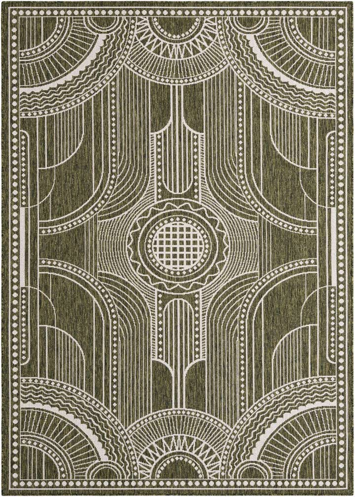 5' 3 x 8' Easy-Clean Traditional Indoor / Outdoor Rug