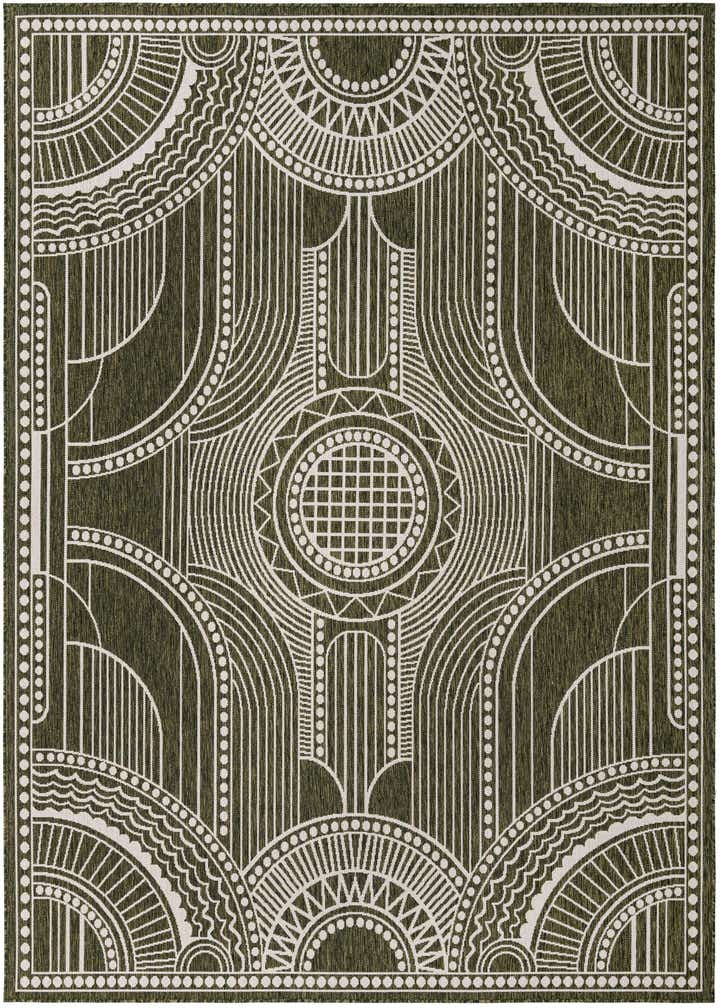7' 10 x 10' Easy-Clean Traditional Indoor / Outdoor Rug