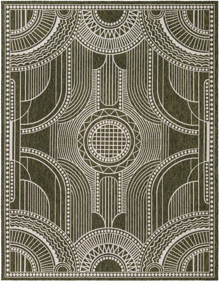 Detail image of 7' 10 x 10' Easy-Clean Traditional Indoor / Outdoor Rug