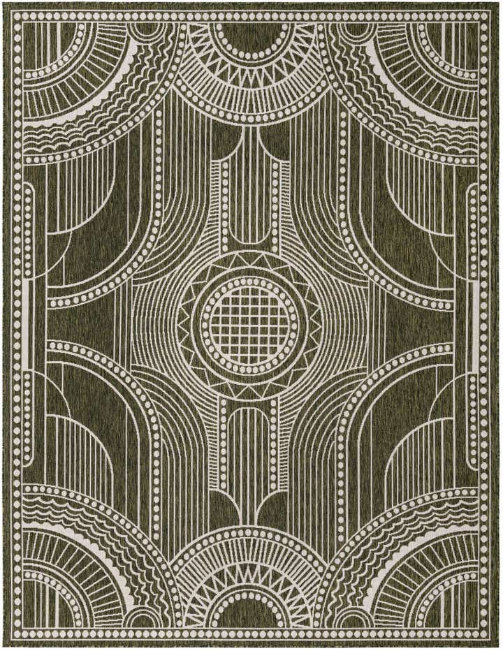 7' 10 x 10' Easy-Clean Traditional Indoor / Outdoor Rug