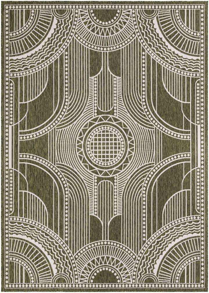 9' x 12' Easy-Clean Traditional Indoor / Outdoor Rug