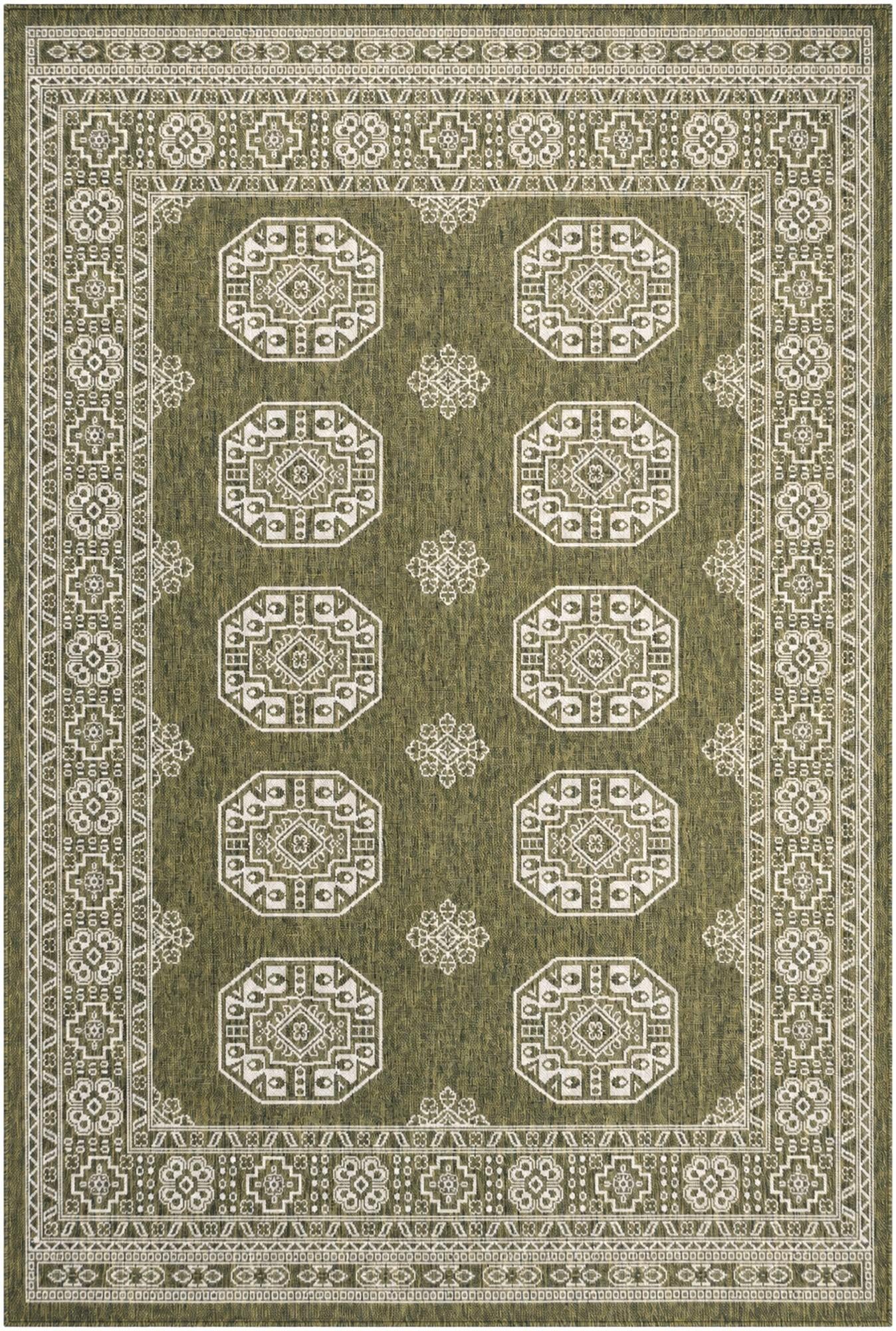 185cm x 275cm Easy-Clean Traditional Indoor / Outdoor Rug