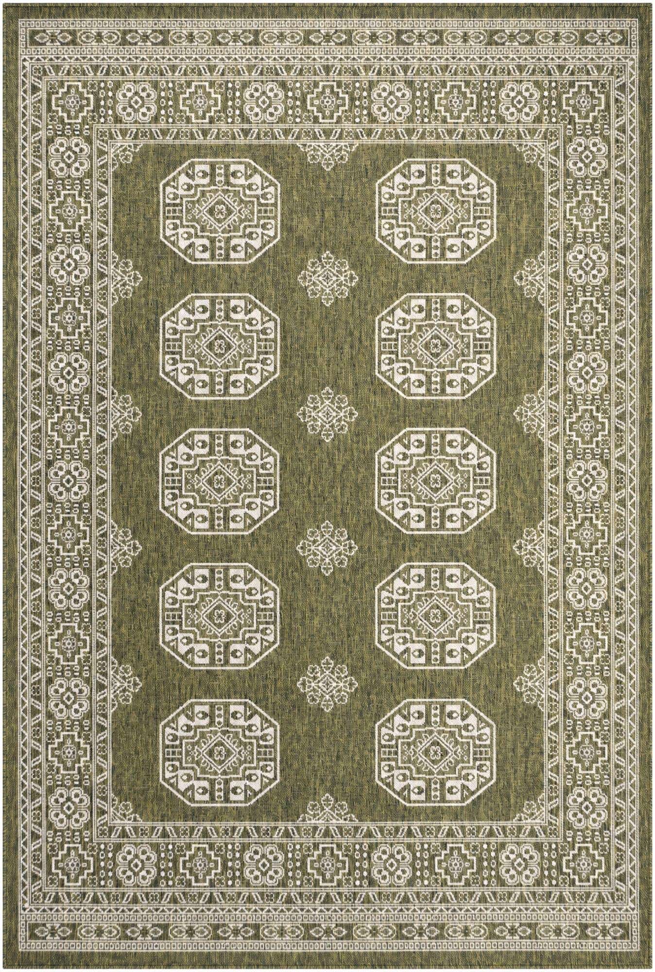 185cm x 275cm Easy-Clean Traditional Indoor / Outdoor Rug