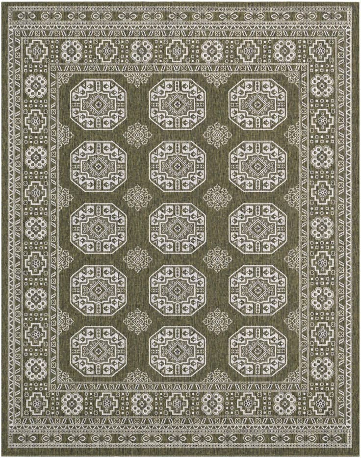 Detail image of 240cm x 305cm Easy-Clean Traditional Indoor / Outdoor Rug