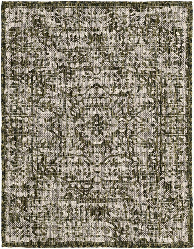 Detail image of 2' x 3' Easy-Clean Traditional Indoor / Outdoor Rug