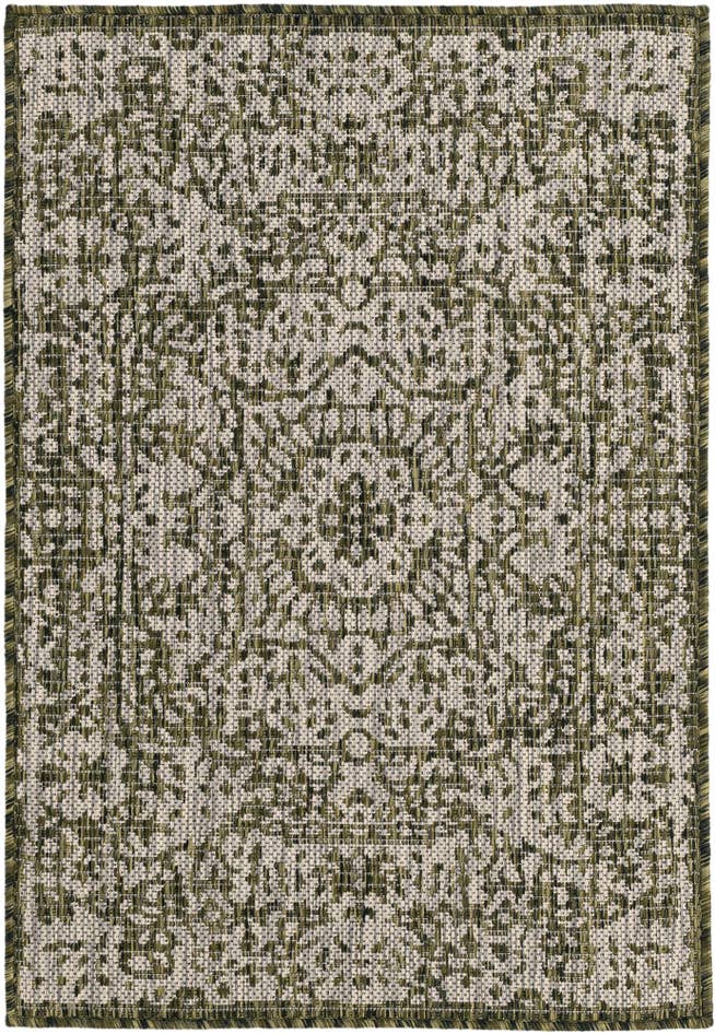 Detail image of 2' x 3' Easy-Clean Traditional Indoor / Outdoor Rug