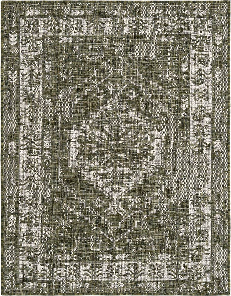 Detail image of 3' x 5' Easy-Clean Traditional Indoor / Outdoor Rug