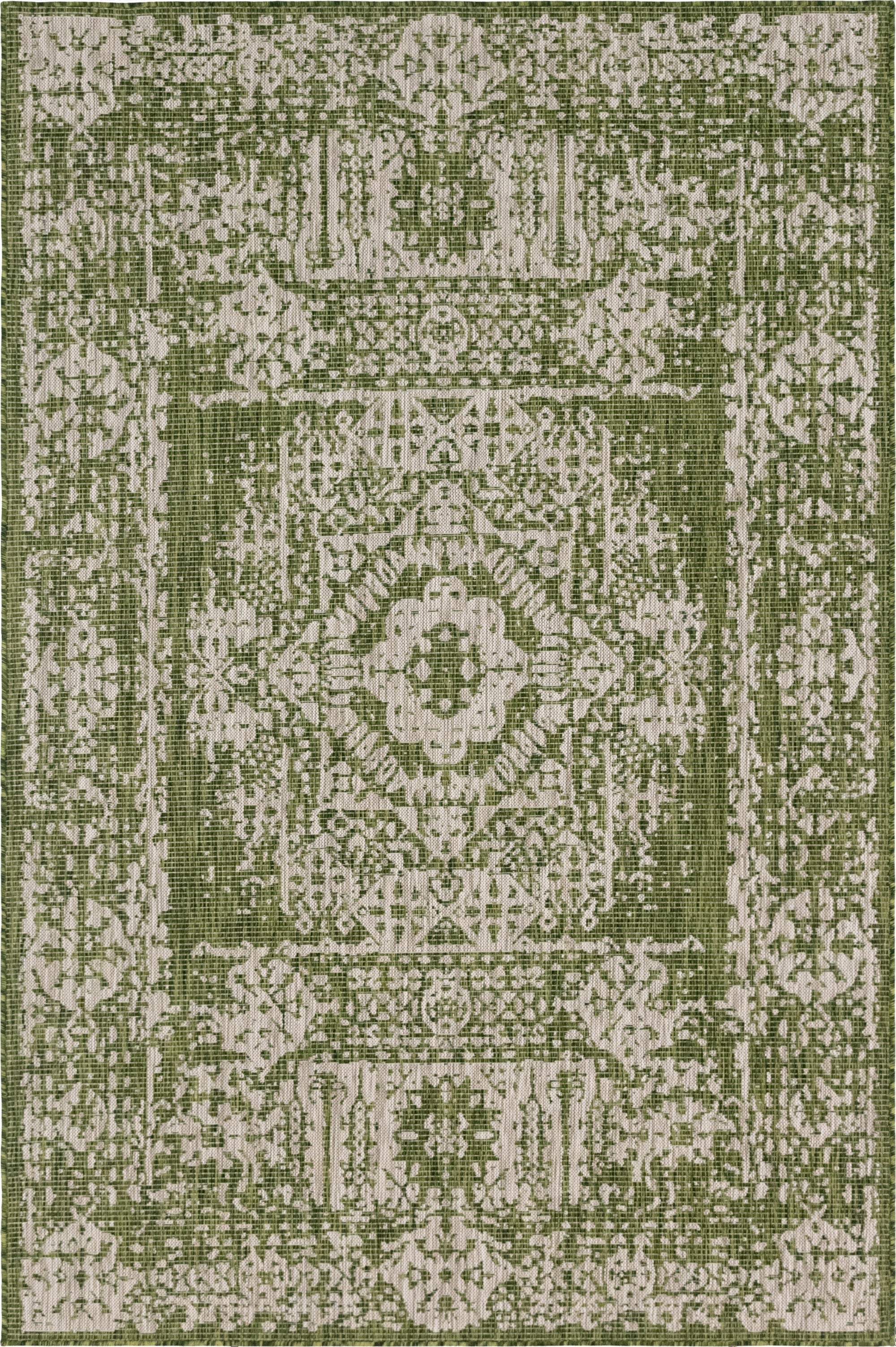 Primary image 6' x 9'  Washable Traditional Indoor / Outdoor Rug