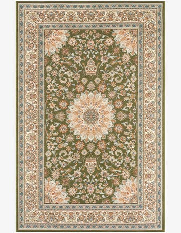 5' 3 x 8' Easy-Clean Traditional Indoor / Outdoor Rug