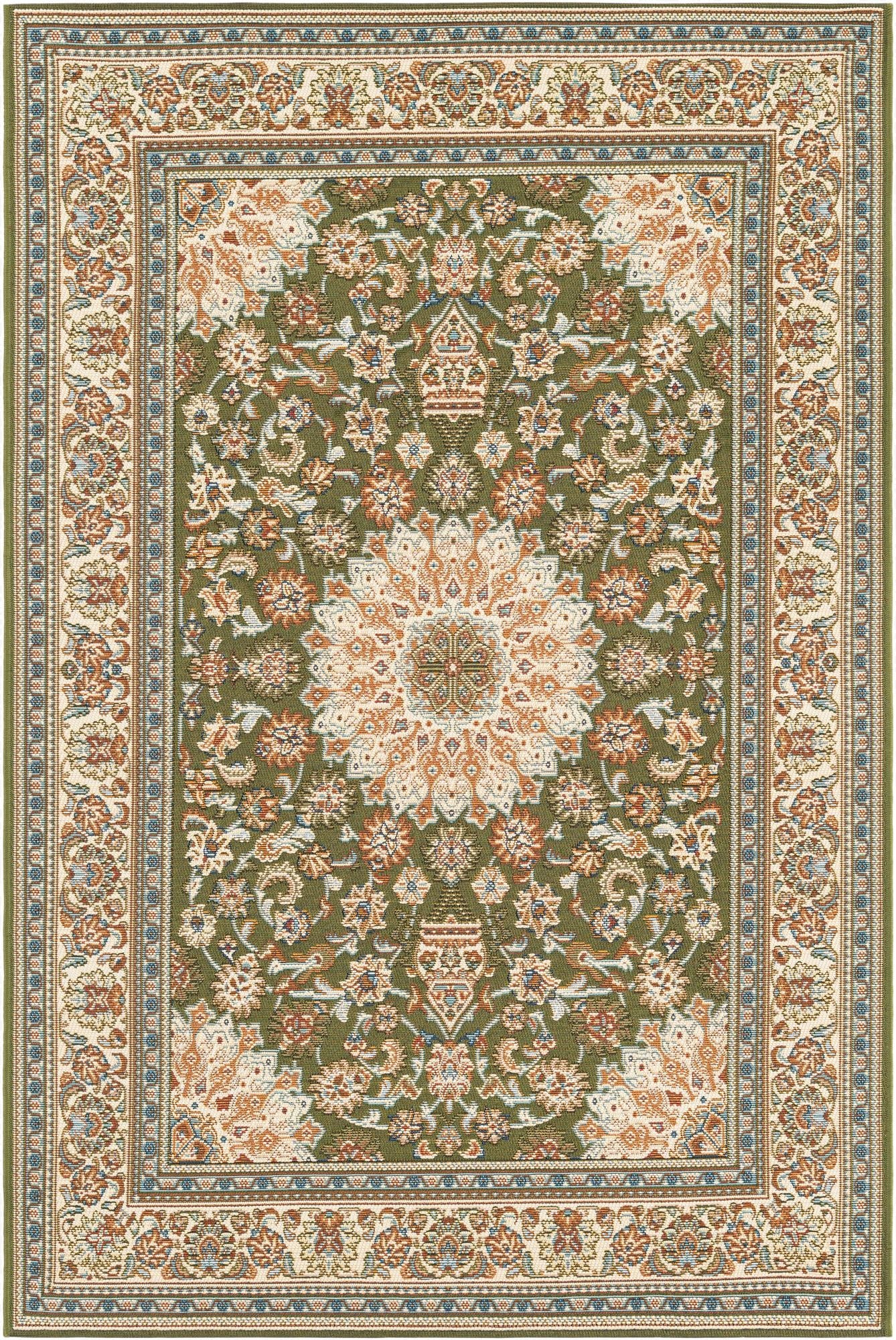 4' 1 x 6' 1  Washable Traditional Indoor / Outdoor Rug