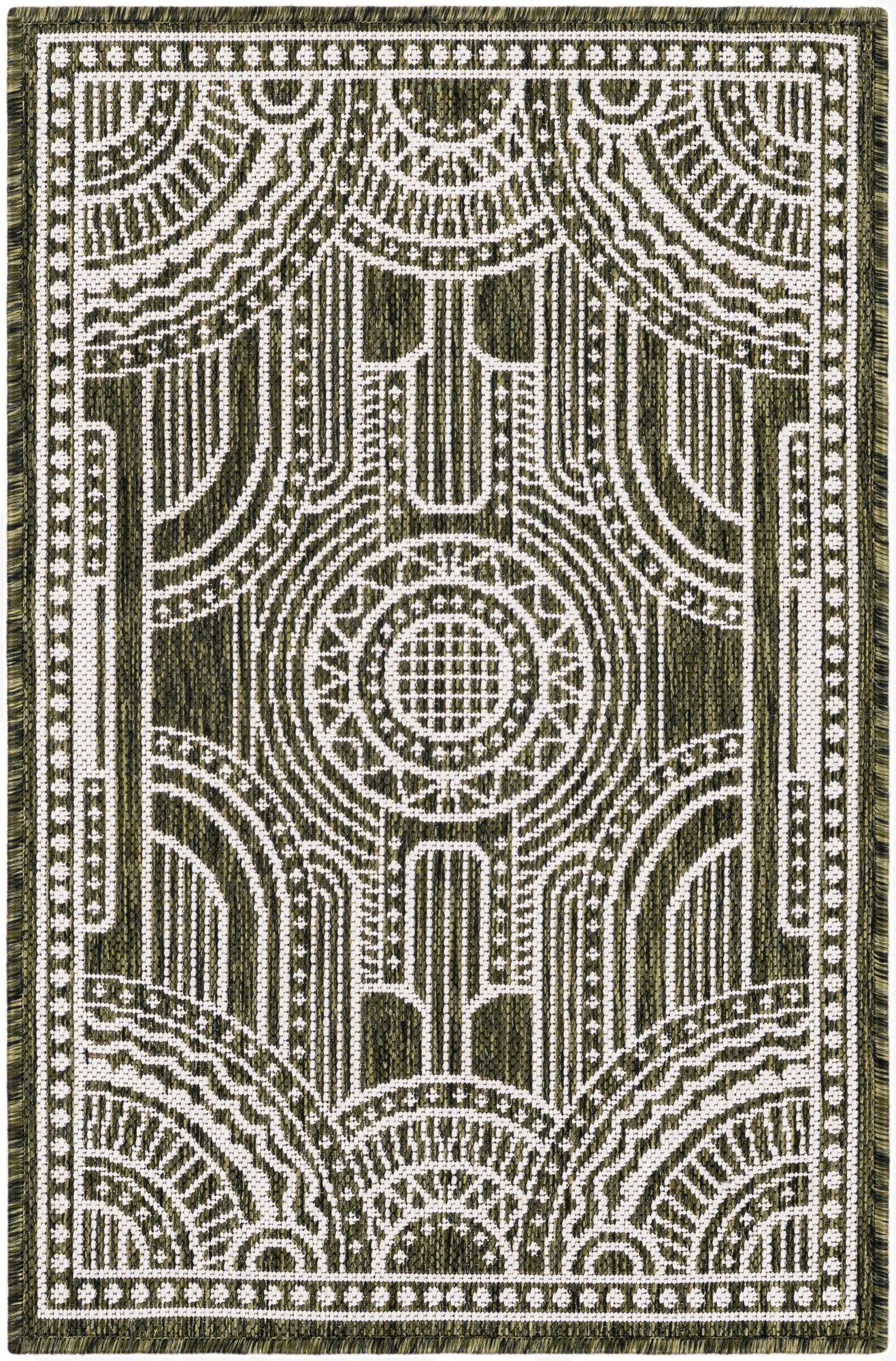 2' x 3'  Washable Traditional Indoor / Outdoor Rug