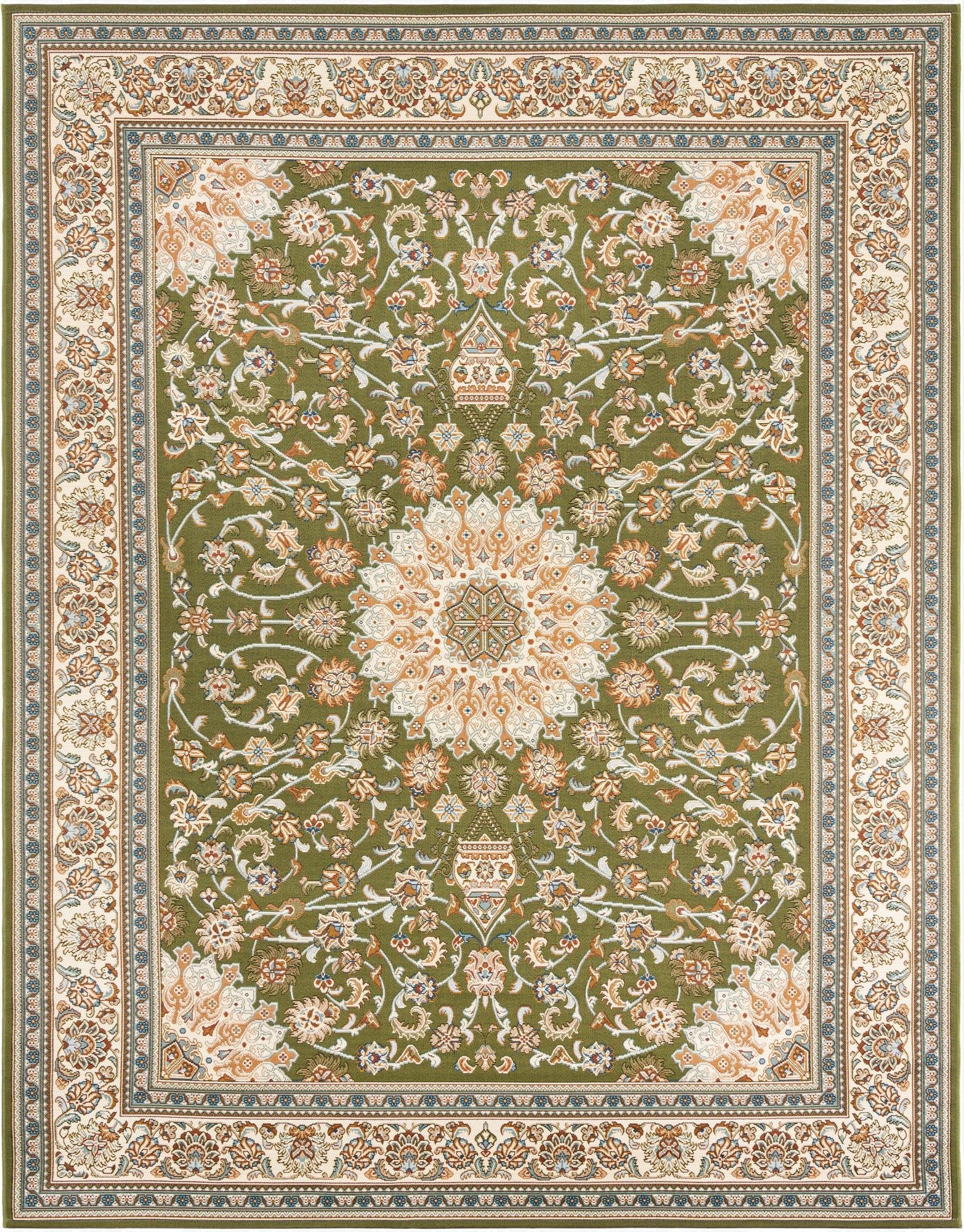 7' 10 x 10'  Washable Traditional Indoor / Outdoor Rug