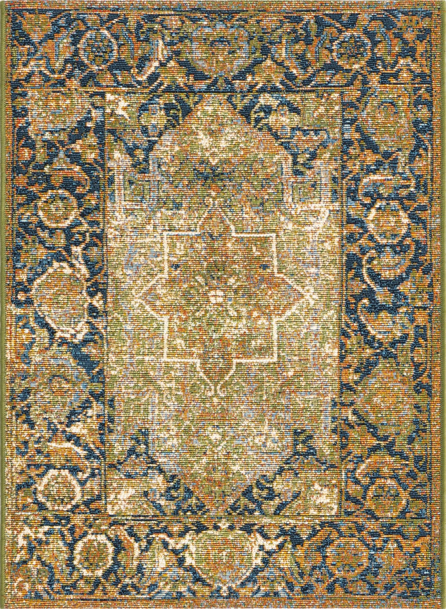 2' x 3'  Washable Traditional Indoor / Outdoor Rug