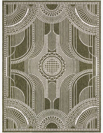 9' x 12' Easy-Clean Traditional Indoor / Outdoor Rug