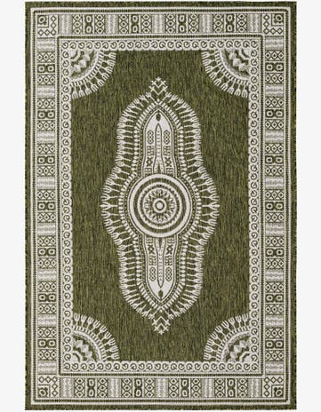5' 3 x 8' Easy-Clean Traditional Indoor / Outdoor Rug