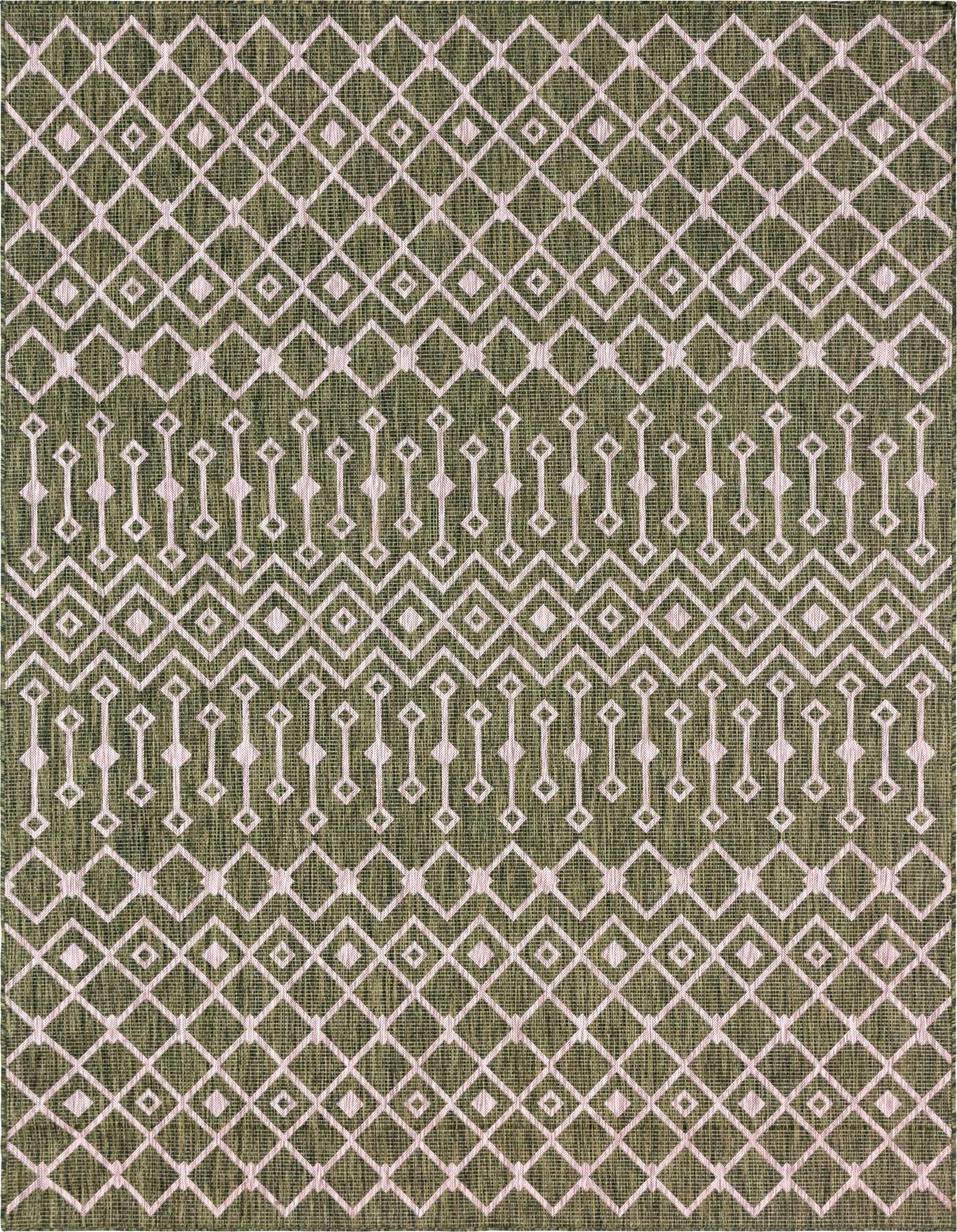 7' 10 x 11' Easy-Clean Trellis Indoor / Outdoor Rug