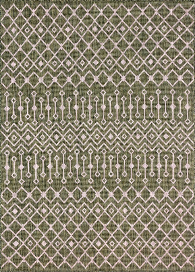 Detail image of 7' 10 x 11' Easy-Clean Trellis Indoor / Outdoor Rug
