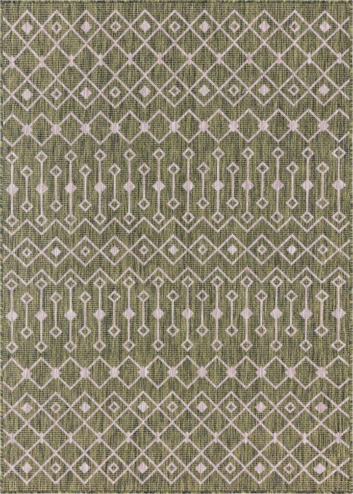 5' 3 x 8' Easy-Clean Trellis Indoor / Outdoor Rug
