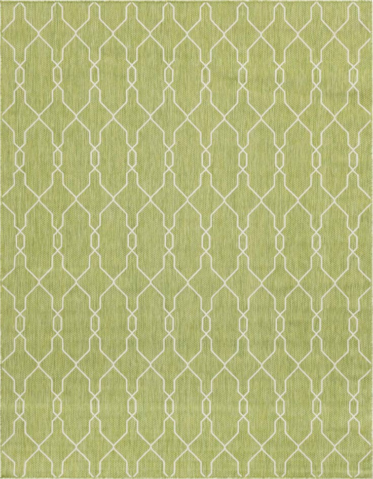 Detail image of 7' 10 x 11' Easy-Clean Trellis Indoor / Outdoor Rug