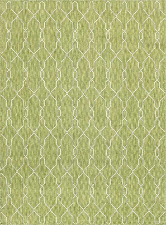 Detail image of 7' 10 x 11' Easy-Clean Trellis Indoor / Outdoor Rug