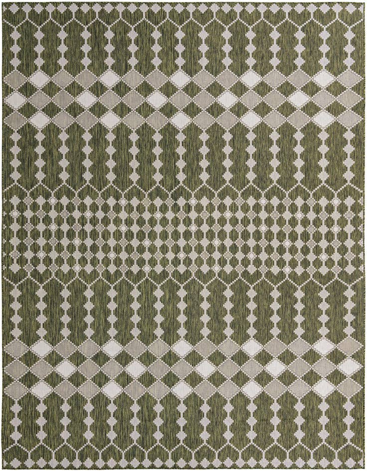 Detail image of 10' x 14' Easy-Clean Trellis Indoor / Outdoor Rug