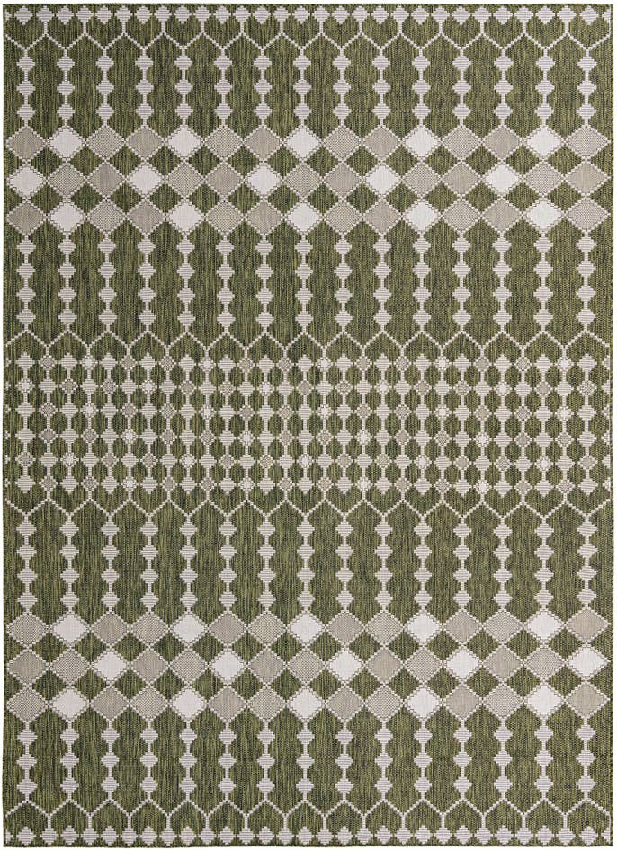 Detail image of 10' x 14' Easy-Clean Trellis Indoor / Outdoor Rug