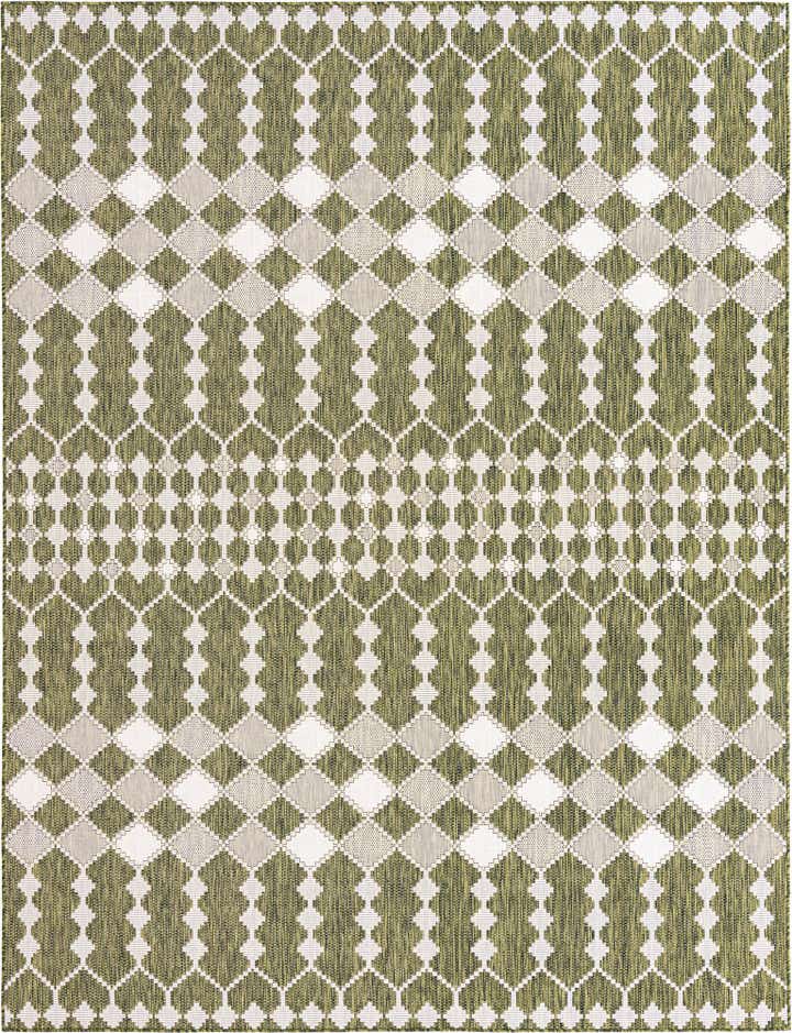 9' x 12' Easy-Clean Trellis Indoor / Outdoor Rug
