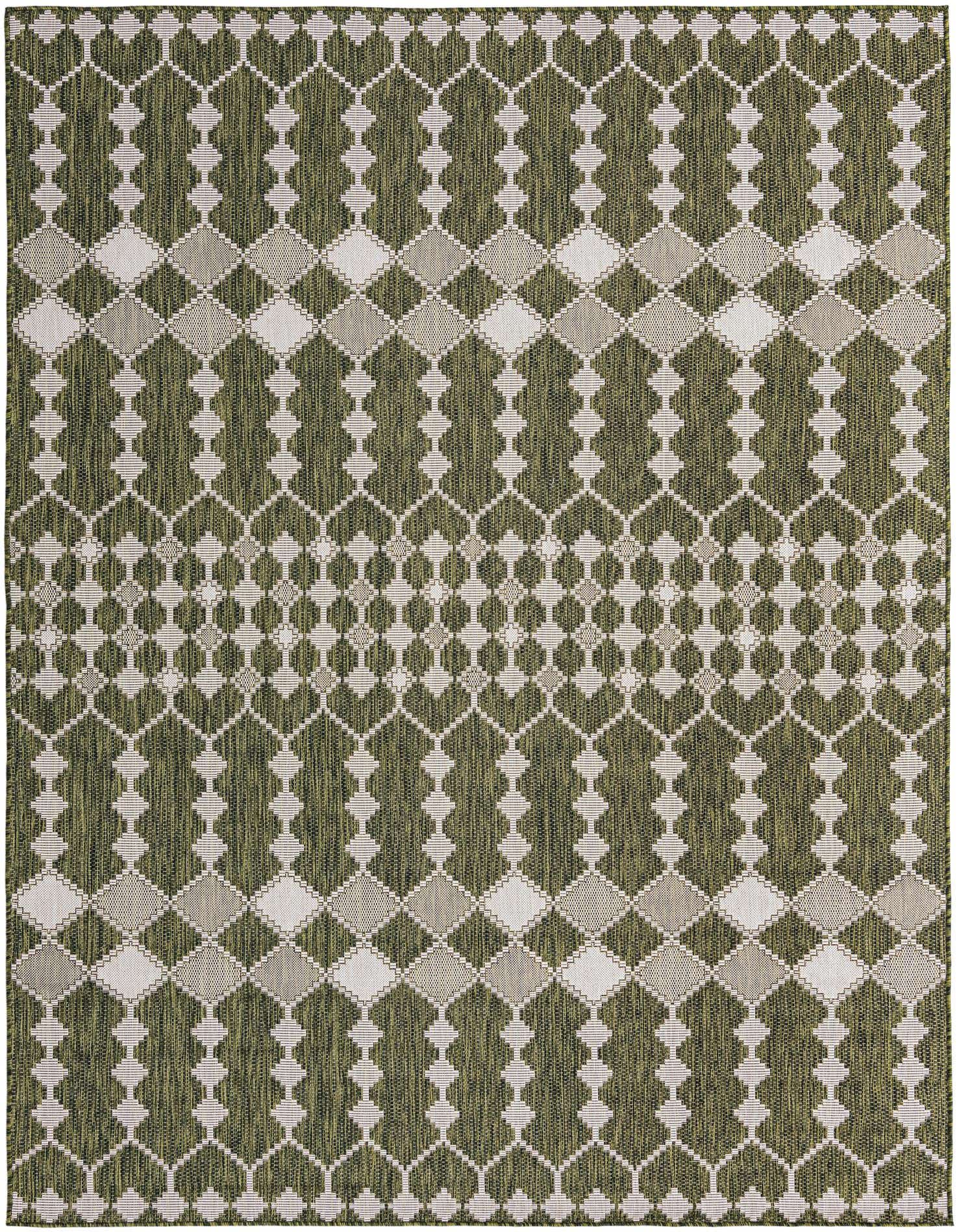 7' 10 x 11' Easy-Clean Trellis Indoor / Outdoor Rug