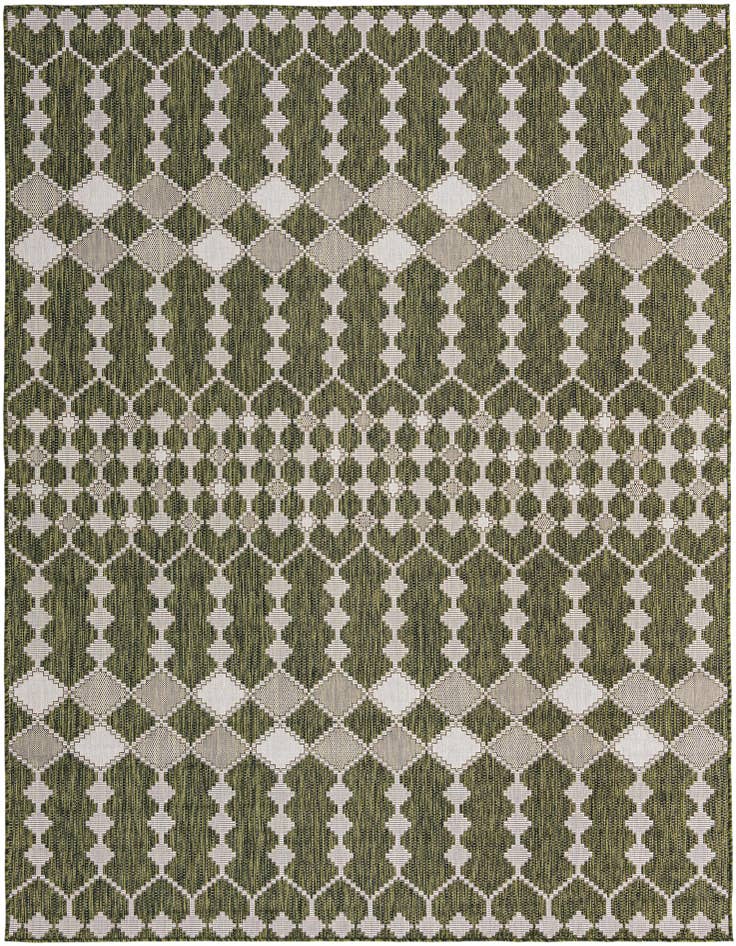 Detail image of 7' 10 x 11' Easy-Clean Trellis Indoor / Outdoor Rug