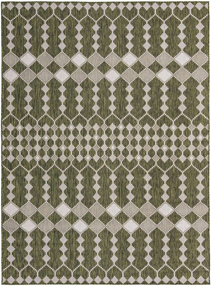 7' 10 x 11' Easy-Clean Trellis Indoor / Outdoor Rug
