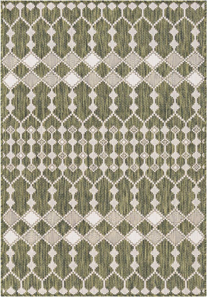 Detail image of 4' x 6' Easy-Clean Trellis Indoor / Outdoor Rug