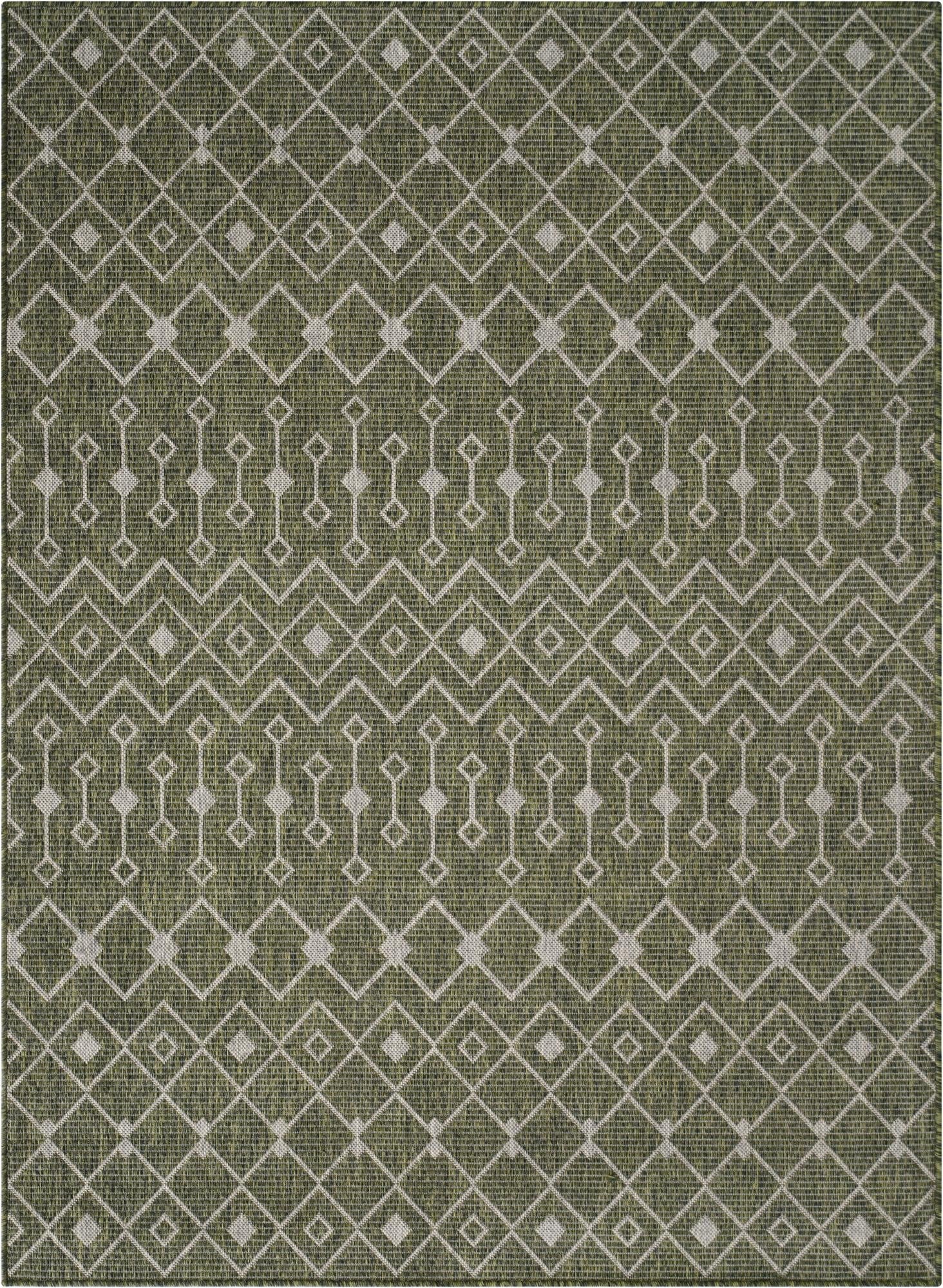 5' 3 x 7'  Washable Trellis Indoor / Outdoor Rug