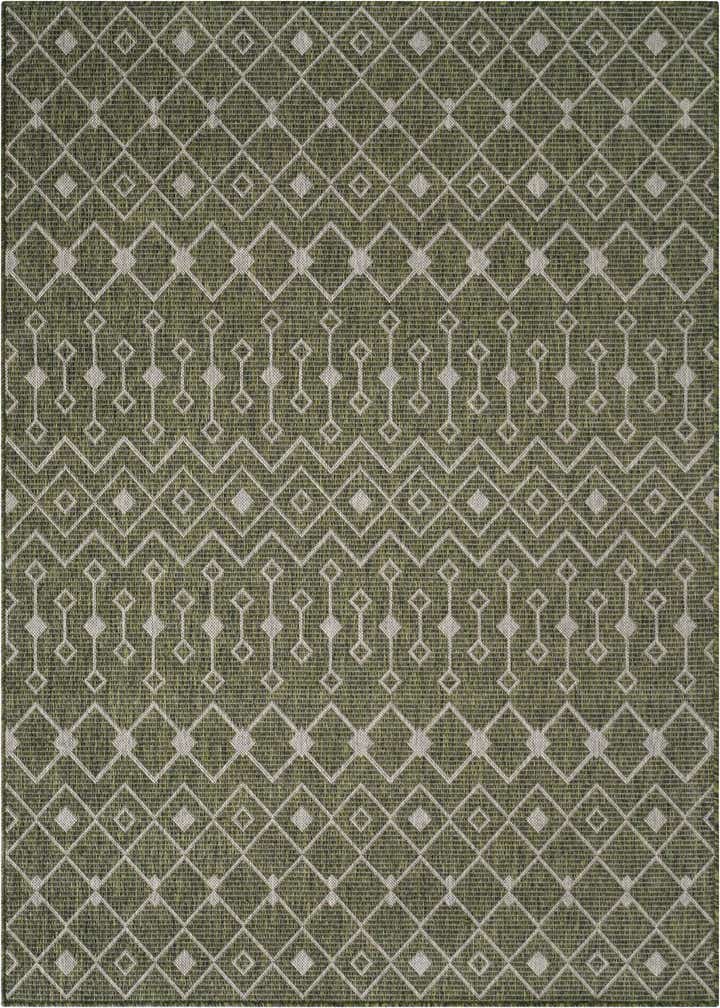 5' 3 x 7' Easy-Clean Trellis Indoor / Outdoor Rug