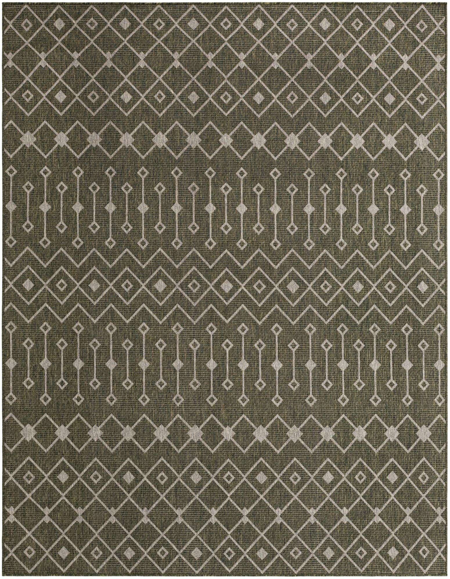 Primary image 7' 10 x 10'  Washable Trellis Indoor / Outdoor Rug