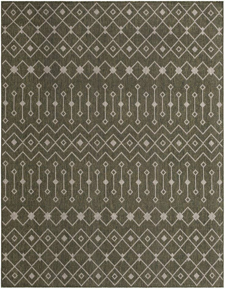 Detail image of 7' 10 x 10' Easy-Clean Trellis Indoor / Outdoor Rug