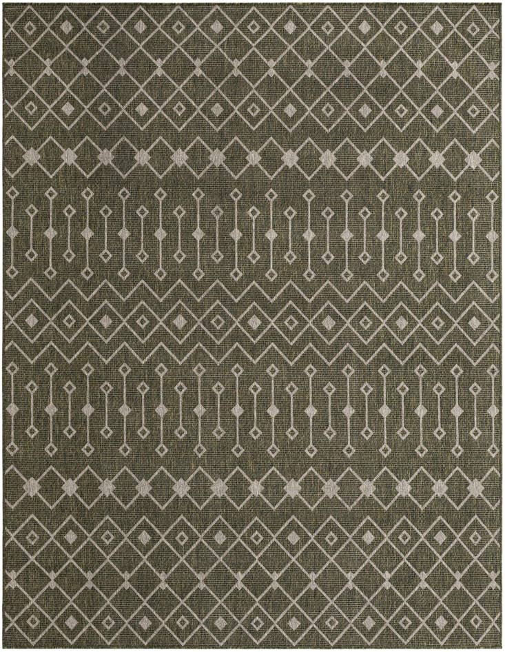 Detail image of 7' 10 x 10' Easy-Clean Trellis Indoor / Outdoor Rug