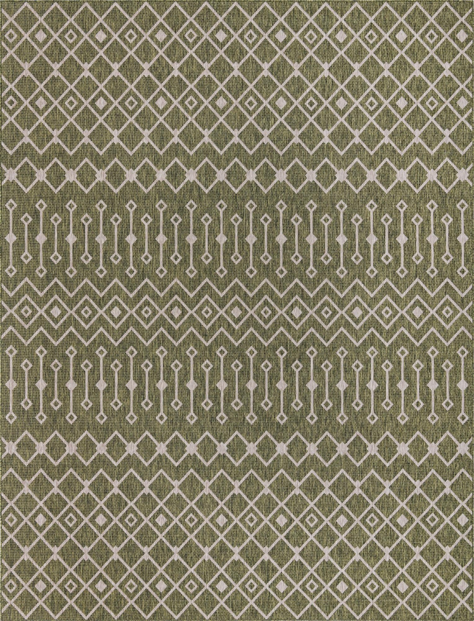 Primary image 10' x 13'  Washable Trellis Indoor / Outdoor Rug