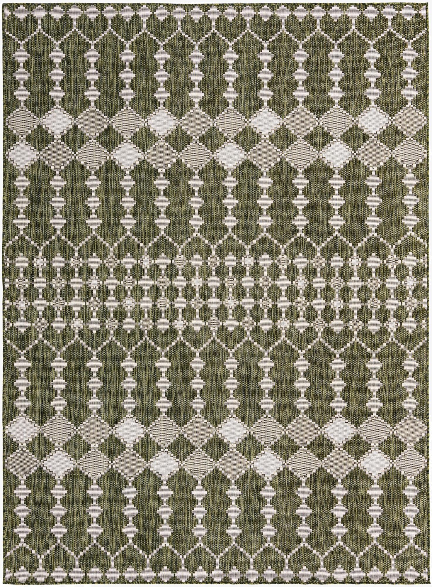 Primary image 7' 10 x 11'  Washable Trellis Indoor / Outdoor Rug