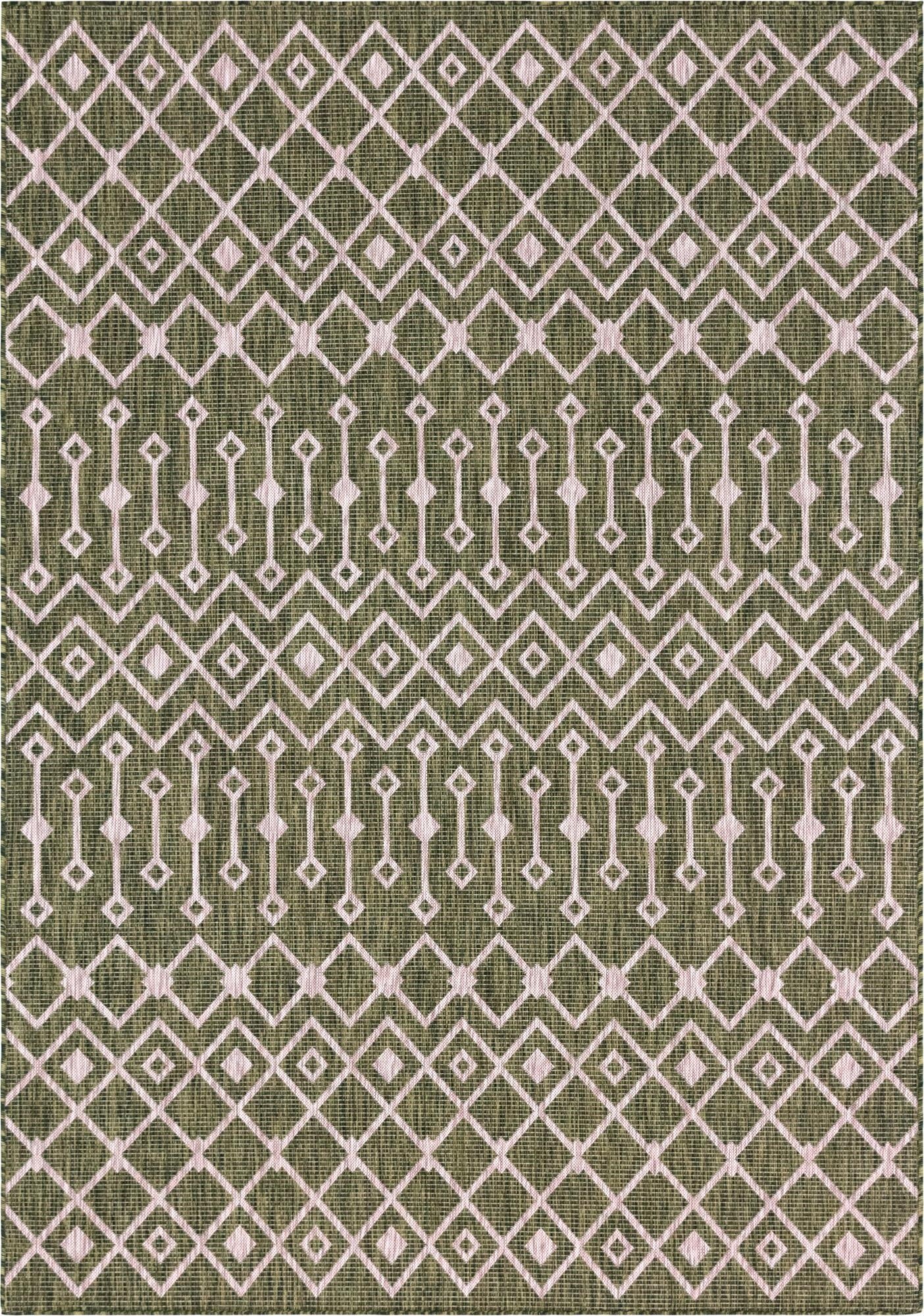Primary image 7' x 10'  Washable Trellis Indoor / Outdoor Rug